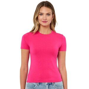 NWT Aritzia Babaton Contour Crew Tee Women's Size S Eros Pink Compression Top